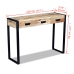 vidaXL Mesa consola con 3 cajones madera maciza de mango 110x35x78 cm