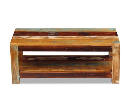 Mesa de centro madera maciza reciclada 90x45x35 cm