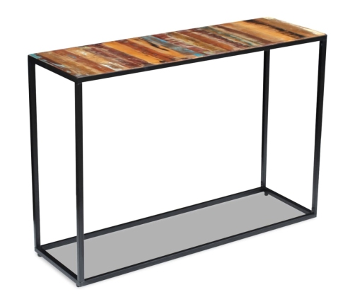 Mesa consola de madera maciza reciclada 110x35x76 cm