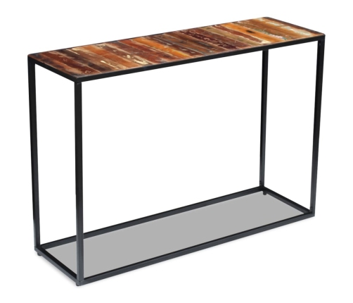 Mesa consola de madera maciza reciclada 110x35x76 cm