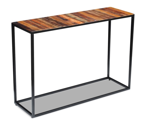 Mesa consola de madera maciza reciclada 110x35x76 cm