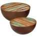 Set mesa de centro forma cuenco 2 uds madera maciza reciclada