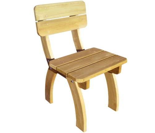 Juego de comedor de jardín 5 piezas madera de pino impregnada