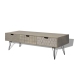 Mueble para TV con 3 cajones gris 120x40x36 cm