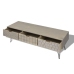 Mueble para TV con 3 cajones gris 120x40x36 cm