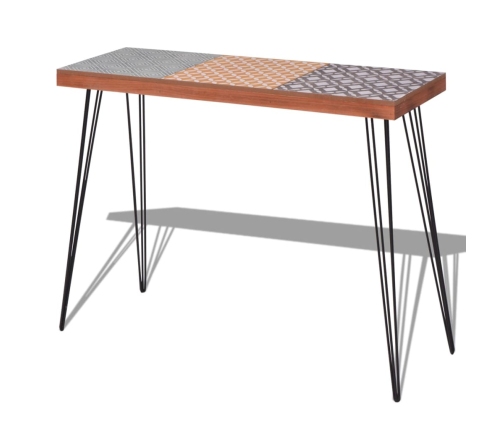 Mesa consola marrón 90x30x71,5 cm