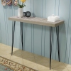 Mesa consola gris 90x30x71,5 cm