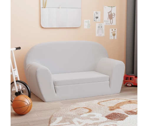 Sillón desplegable para niños gris claro