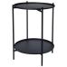 H&S Collection Mesa auxiliar de metal negra 50,5 cm