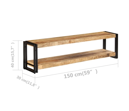 vidaXL Mueble de TV madera maciza de mango 150x30x40 cm