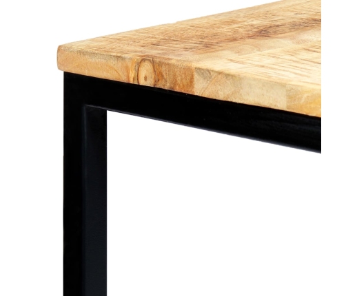 Mesa de comedor madera maciza de mango en bruto 120x60x75 cm