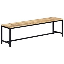 Banco de comedor madera maciza de mango en bruto 160 cm