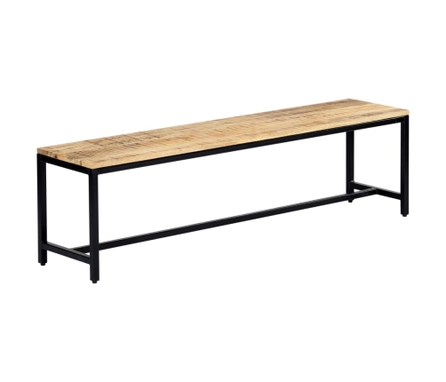 Banco de comedor madera maciza de mango en bruto 160 cm