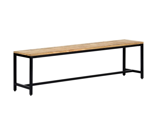 Banco de comedor madera maciza de mango en bruto 160 cm