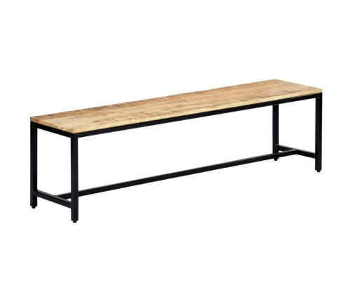 Banco de comedor madera maciza de mango en bruto 160 cm