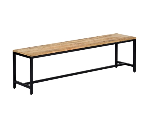 Banco de comedor madera maciza de mango en bruto 160 cm