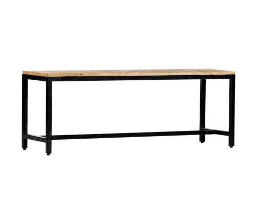 Banco de comedor madera maciza de mango en bruto 120 cm