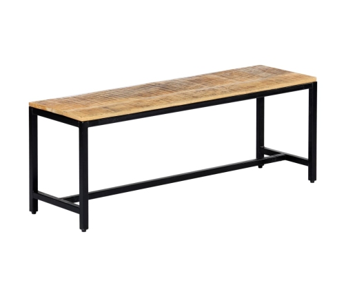 Banco de comedor madera maciza de mango en bruto 120 cm