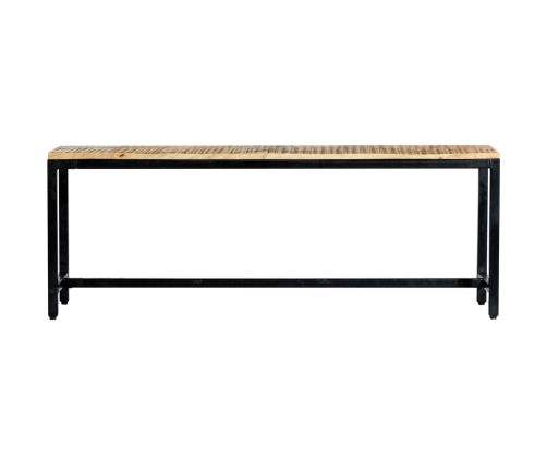 Banco de comedor madera maciza de mango en bruto 120 cm