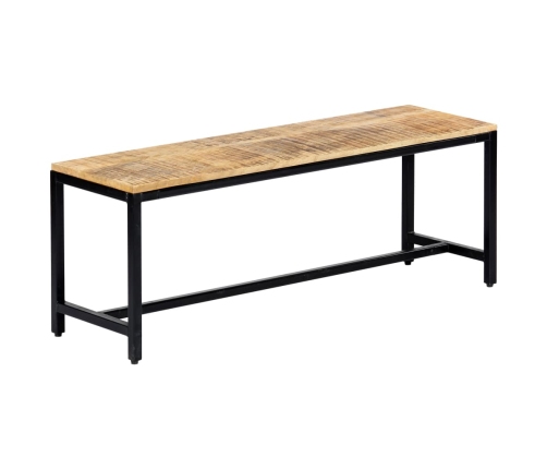 Banco de comedor madera maciza de mango en bruto 120 cm