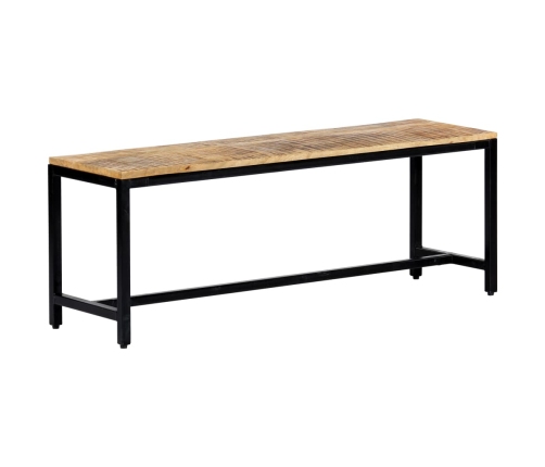 Banco de comedor madera maciza de mango en bruto 120 cm