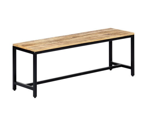 Banco de comedor madera maciza de mango en bruto 120 cm