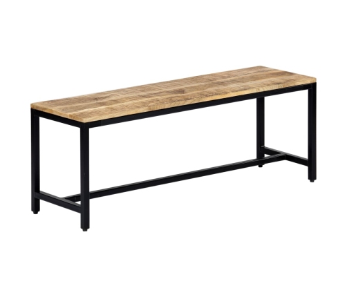 Banco de comedor madera maciza de mango en bruto 120 cm