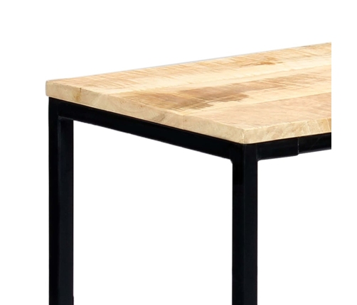 vidaXL Mesa consola de madera maciza de mango en bruto 140x35x76 cm