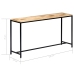 vidaXL Mesa consola de madera maciza de mango en bruto 140x35x76 cm