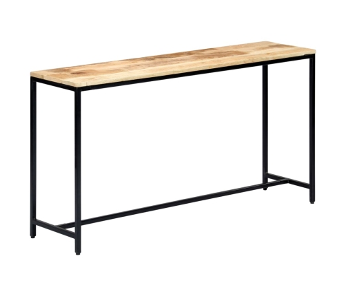 vidaXL Mesa consola de madera maciza de mango en bruto 140x35x76 cm