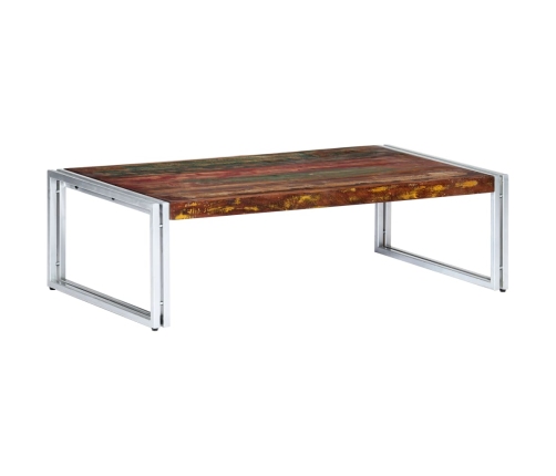 Mesa de centro de madera maciza reciclada 120x60x35 cm