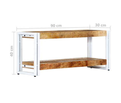 Mueble para TV de madera maciza de mango 90x30x40 cm