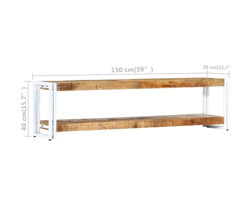 Mueble para TV de madera maciza de mango 150x30x40 cm