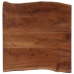 Mesa de centro borde natural madera maciza acacia 60x60x40 cm