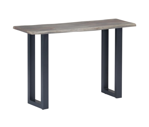 Mesa consola 115x35x76 cm madera maciza de acacia y hierro gris