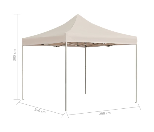 Carpa plegable profesional de aluminio crema 3x3 m