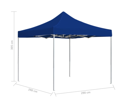 Carpa plegable profesional de aluminio azul 3x3 m