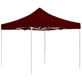 Carpa plegable profesional aluminio rojo tinto 3x3 m