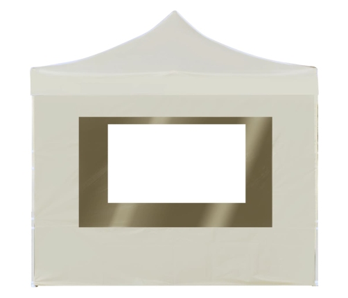 Carpa plegable profesional con paredes aluminio crema 3x3 m