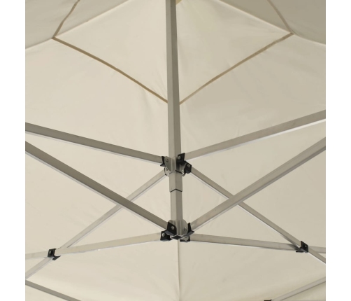 Carpa plegable profesional con paredes aluminio crema 3x3 m