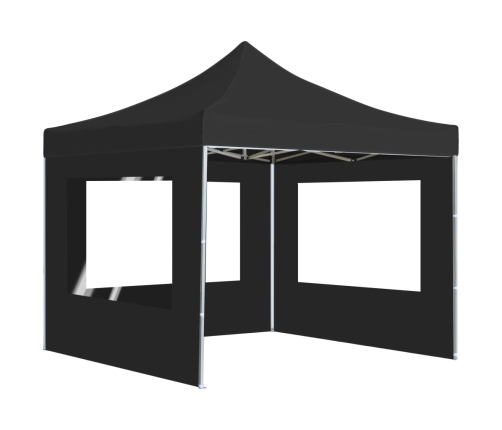 Carpa plegable profesional con paredes aluminio antracita 3x3 m