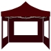 Carpa plegable profesional y paredes aluminio rojo tinto 3x3m