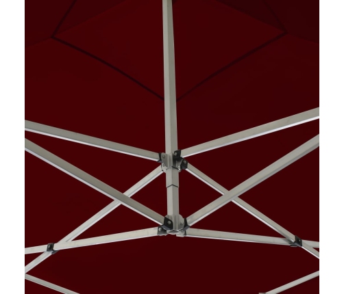 Carpa plegable profesional y paredes aluminio rojo tinto 3x3m