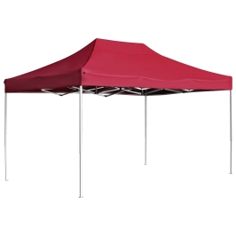 Carpa plegable profesional de aluminio rojo vino tinto 4,5x3m