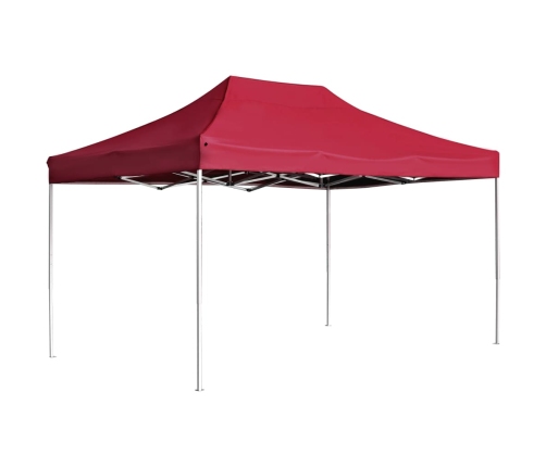 Carpa plegable profesional de aluminio rojo vino tinto 4,5x3m