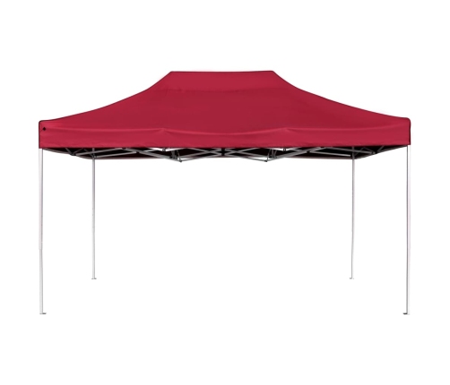 Carpa plegable profesional de aluminio rojo vino tinto 4,5x3m