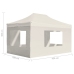 Carpa plegable profesional con paredes aluminio crema 4,5x3 m