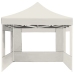 Carpa plegable profesional con paredes aluminio crema 4,5x3 m