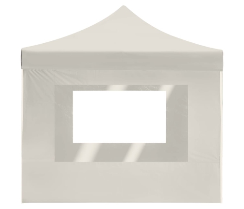 Carpa plegable profesional con paredes aluminio crema 4,5x3 m