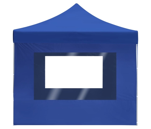 Carpa plegable profesional con paredes aluminio azul 4,5x3 m